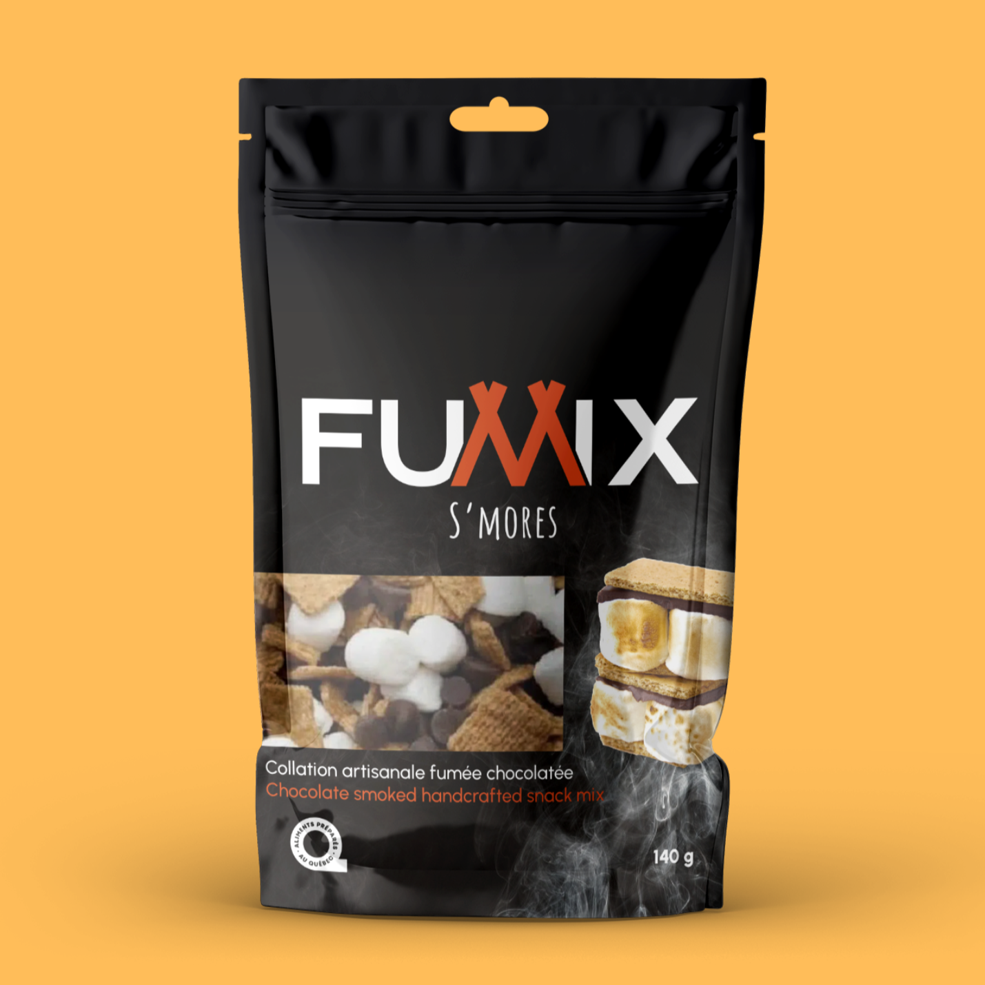 Sac de grignotines Fumix à saveur de smores.
